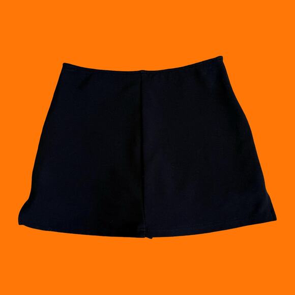 90's vintage black bodycon micro mini skort SMALL - Picture 3 of 5